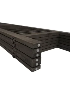 Paravent G30 im Shabby-Look, Grau-braun