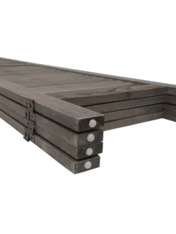 Paravent G30 im Shabby-Look, Grau-braun