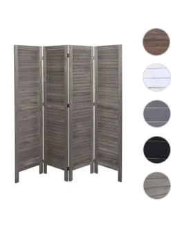 Paravent G30 im Shabby-Look, Grau-braun