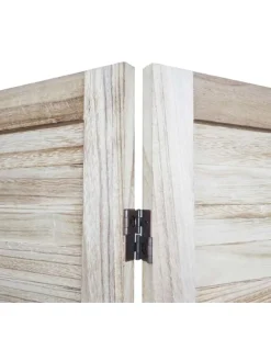 Paravent G30 im Shabby-Look, Hellbraun