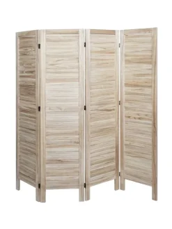 Paravent G30 im Shabby-Look, Hellbraun