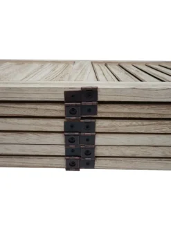 Paravent G30 im Shabby-Look, Hellbraun