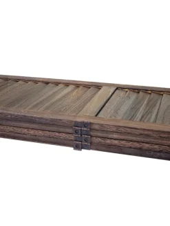 Paravent G30 im Shabby-Look, Braun