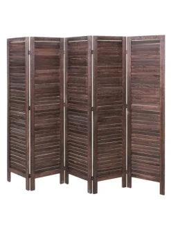 Paravent G30 im Shabby-Look, Braun