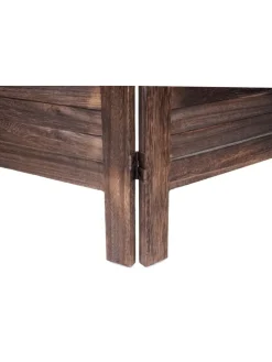 Paravent G30 im Shabby-Look, Braun