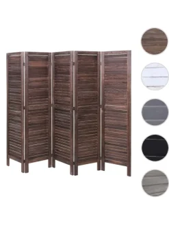 Paravent G30 im Shabby-Look, Braun