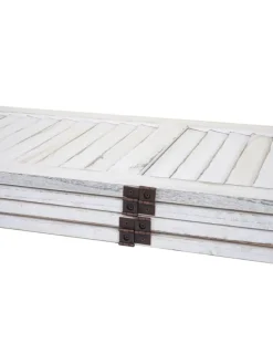 Paravent G30 im Shabby-Look, Weiß