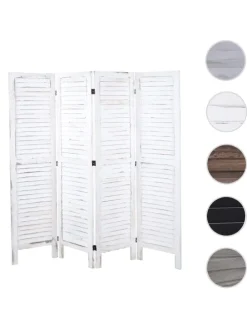 Paravent G30 im Shabby-Look, Weiß