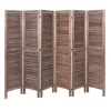 Paravent G30 im Shabby-Look, Braun
