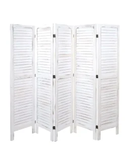 Paravent G30 im Shabby-Look, Weiß