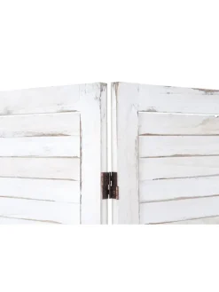 Paravent G30 im Shabby-Look, Weiß