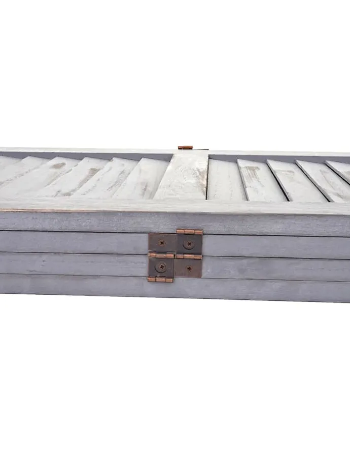 Paravent G30 im Shabby-Look, Grau