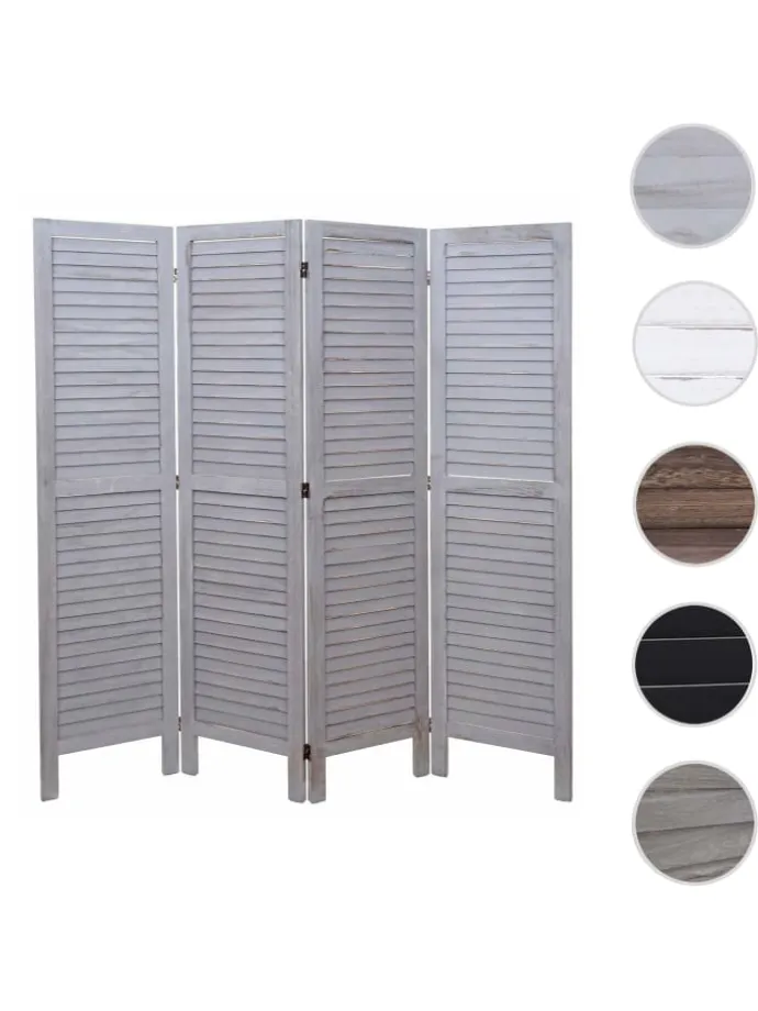 Paravent G30 im Shabby-Look, Grau