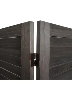 Paravent G30 im Shabby-Look, Grau-braun