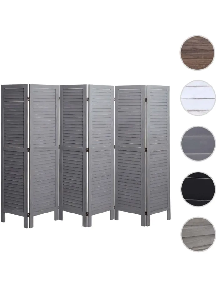 Paravent G30 im Shabby-Look, Grau