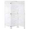Paravent G30, Shabby-Look, Weiß