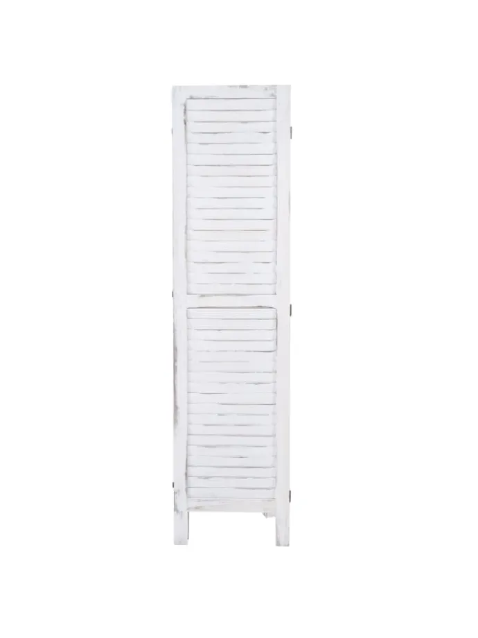 Paravent G30, Shabby-Look, Weiß