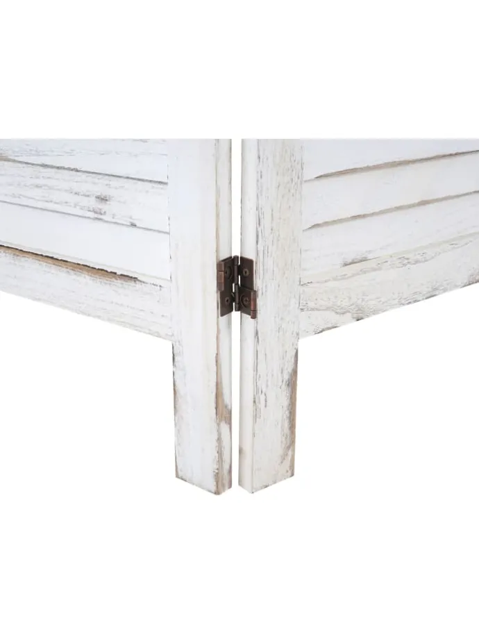 Paravent G30, Shabby-Look, Weiß