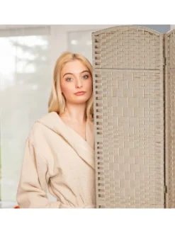 Paravent in Natur - (B)180 x (H)180cm