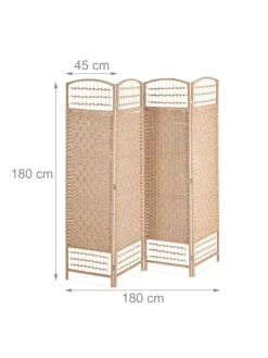 Paravent in Natur- (B)180 x (H)180 cm