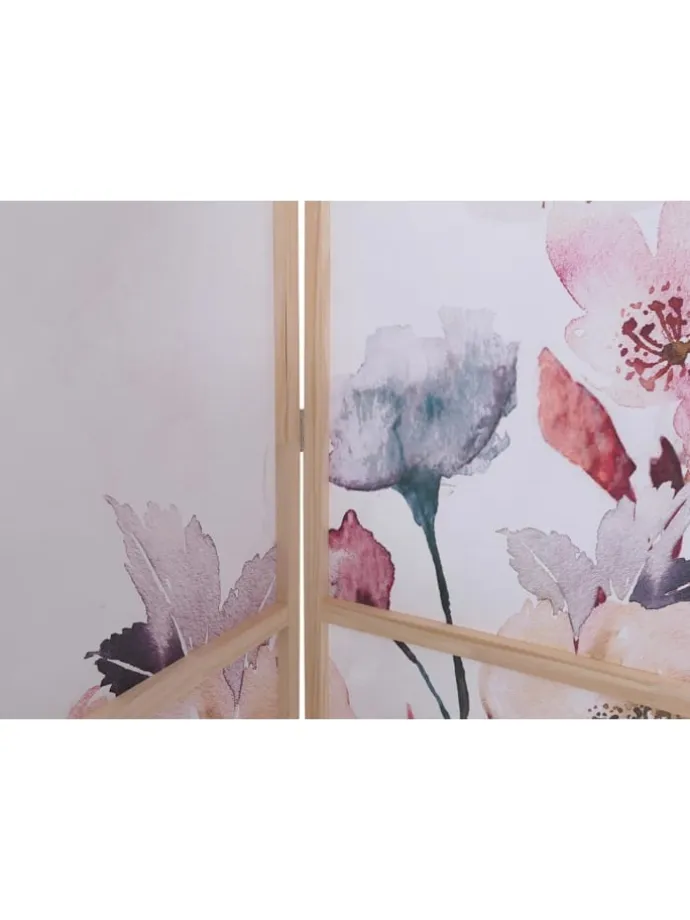 Paravent O70, Naturmotive 170x227cm, Blumen