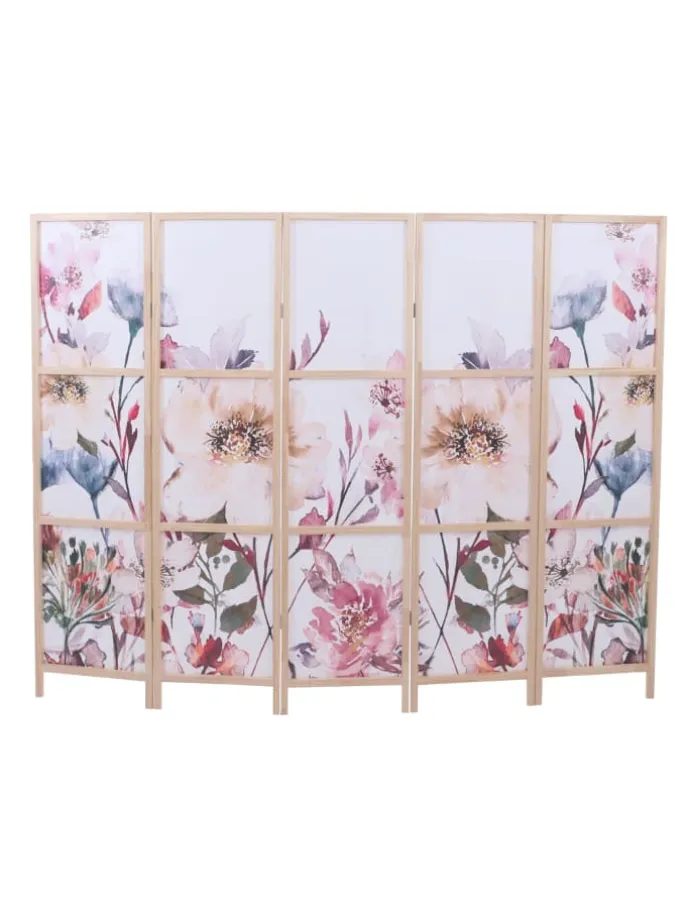 Paravent O70, Naturmotive 170x227cm, Blumen