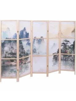 Paravent O70, Naturmotive 170x227cm, Berge