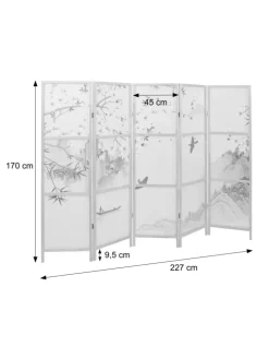 Paravent O70, Naturmotive 170x227cm, Berge