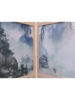 Paravent O70, Naturmotive 170x227cm, Berge