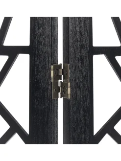 Paravent PIANLARGO in Schwarz - (W) 163 x (H) 170 x (L) 2 cm