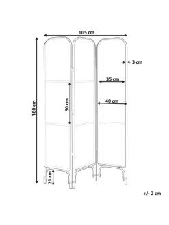 Paravent POTENZA in /Braun/Schwarz - (W) 105 x (H) 180 x (L) 3 cm