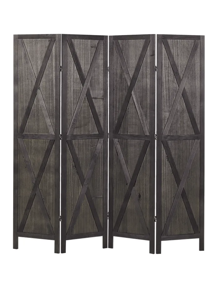 Paravent RIDANNA in Braun - (W) 163 x (H) 170 x (L) 2 cm