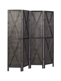 Paravent RIDANNA in Braun - (W) 163 x (H) 170 x (L) 2 cm