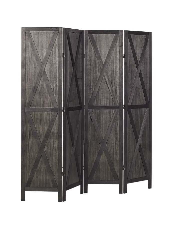Paravent RIDANNA in Braun - (W) 163 x (H) 170 x (L) 2 cm