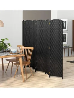 Paravent 240x170cm in Schwarz