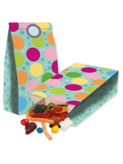 Partytüten "Punkte" in Grün - 8 Stück