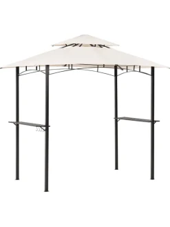 Pavillon NARO in Beige/Schwarz - (W) 240 x (H) 245 x (L) 148 cm