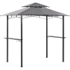 Pavillon NARO in Grau/Schwarz - (W) 240 x (H) 245 x (L) 148 cm