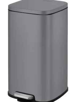 Pedal-Abfallsammler "London" in Grau - 6 l