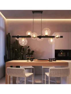 Pendelleuchte 8-flammige G9 in transparent Glas Max.25W