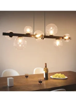 Pendelleuchte 8-flammige G9 in transparent Glas Max.25W