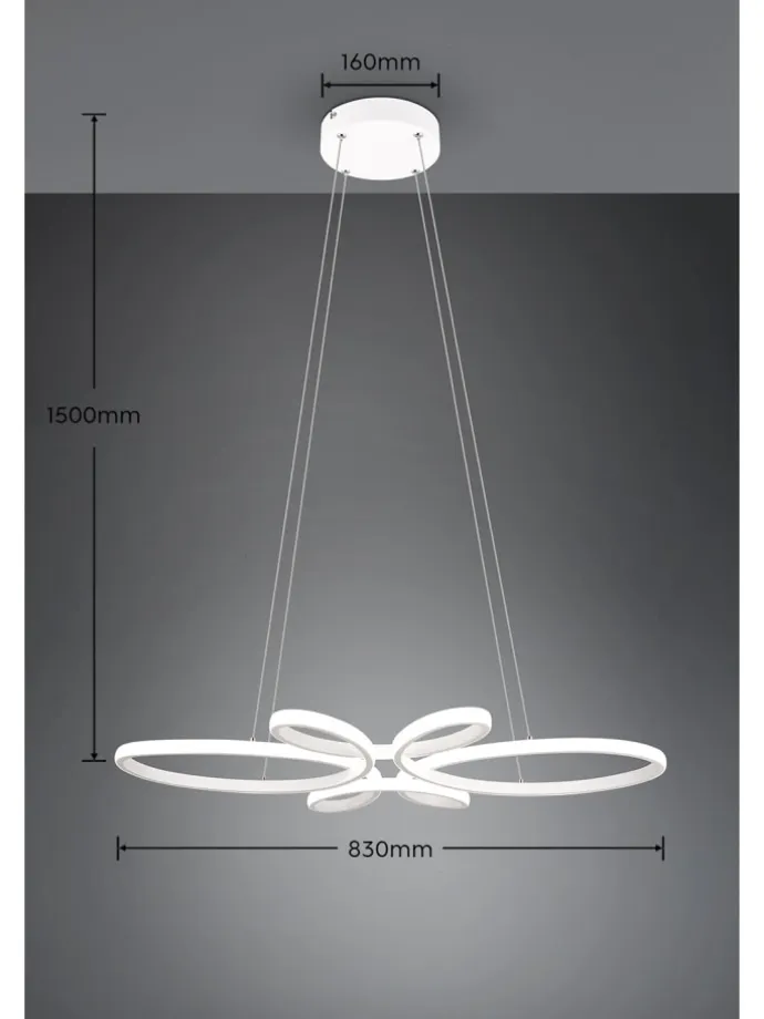 Pendelleuchte FLY in weiß matt