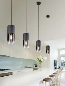 Pendelleuchte ROBIN in schwarz matt