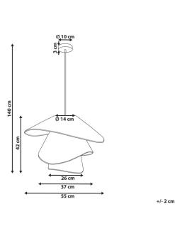 Pendelleuchten BEDAS in /Schwarz - (W) 55 x (H) 187 x (L) 55 cm