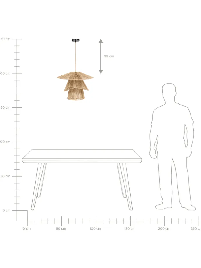 Pendelleuchten BEDAS in /Schwarz - (W) 55 x (H) 187 x (L) 55 cm