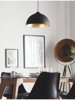 Pendelleuchten CETINA in Schwarz/Gold - (W) 40 x (H) 129 x (L) 40 cm