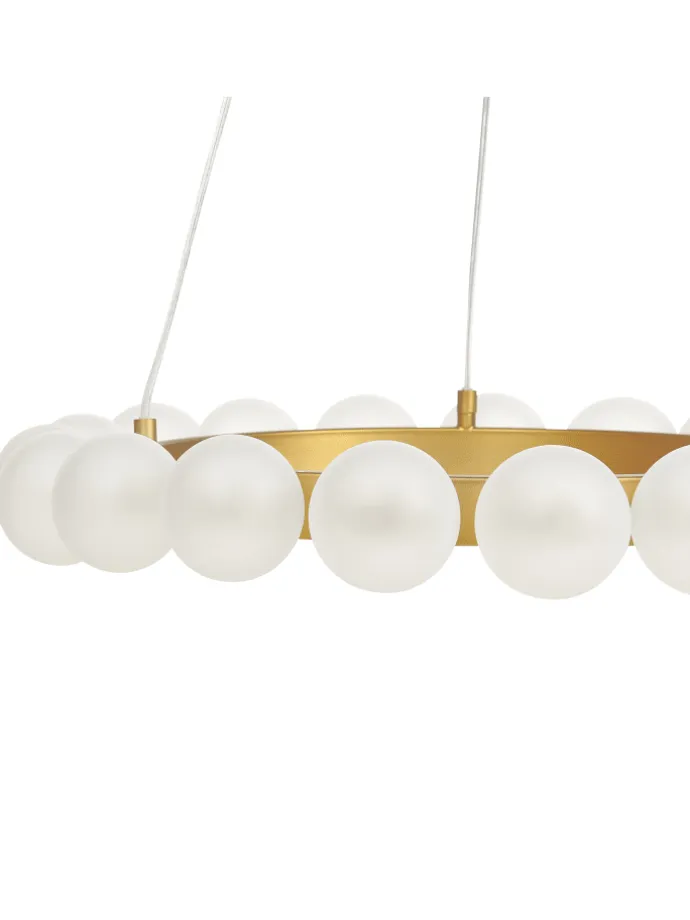 Pendelleuchten GEORGES in Gold - (W) 59 x (H) 146 x (L) 59 cm