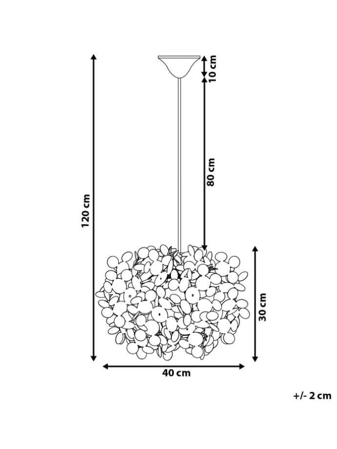 Pendelleuchten LAMONE in Weiß - (W) 40 x (H) 120 x (L) 40 cm