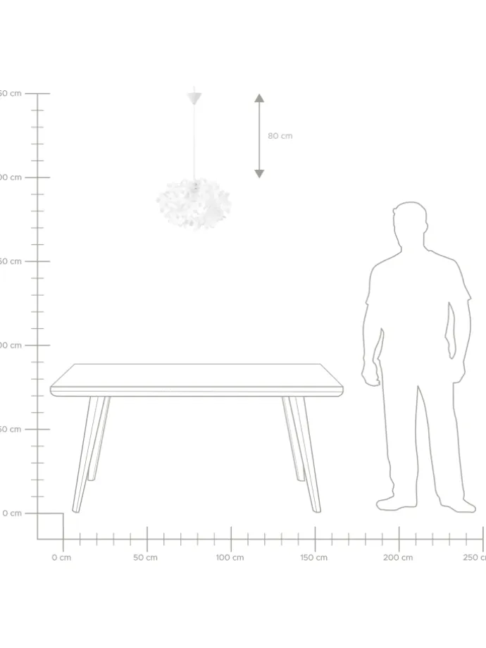 Pendelleuchten LAMONE in Weiß - (W) 40 x (H) 120 x (L) 40 cm