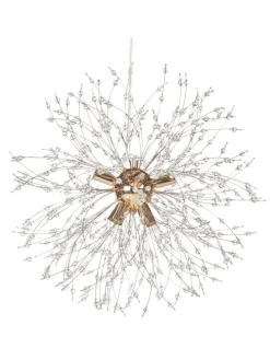 Pendelleuchten TOROLA in Gold/Transparent - (W) 56 x (H) 192 x (L) 56 cm